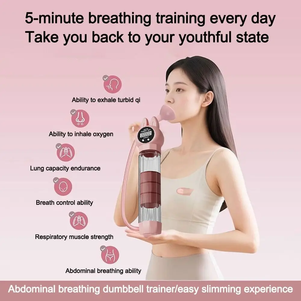 ذكي العد التنفس الدمبل قابل للتعديل المقاومة البطن التنفس الرئة قدرة المتوسع الأساسية قوة المدرب