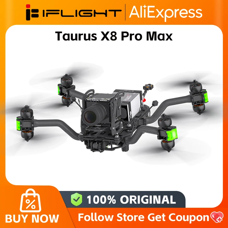 IFLIGHT Taurus X8 Pro Max 8S HD Cinelifter for Fullsend 8S 5600mAh Battery BLITZ H7 Pro Flagship Flight Controller