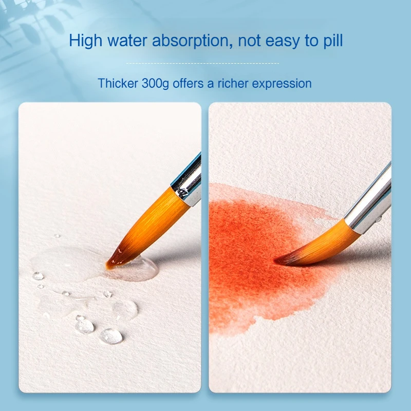 Watercolor Pad 300gsm Paper Thickened Cotton Pulp School Supplies Aquarela Students Grade Artist Drawing Painting Writing Paper image 5
