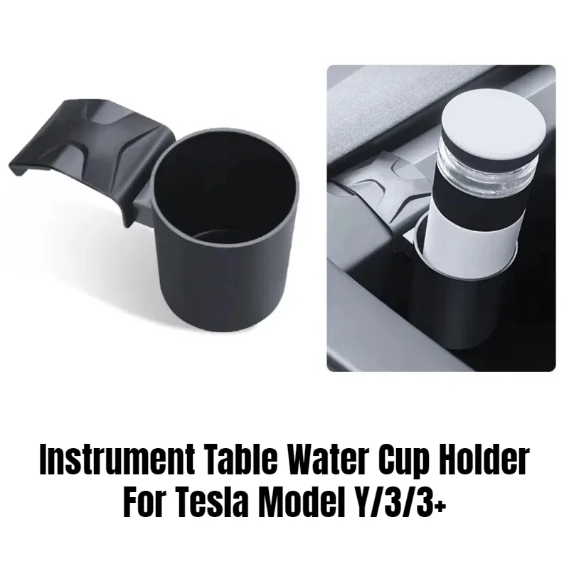 Per Tesla Model Y/3/3 + supporto per tazza d\'acqua Highland Main Co-pilot limitatore per tazza d\'acqua strumento supporto per tazza da tavolo