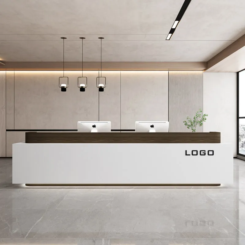 Executive Long Reception Desks Modern Company Design Display Restaurant Hotel Reception Desks Luxury Mostrador Lounge Furniture