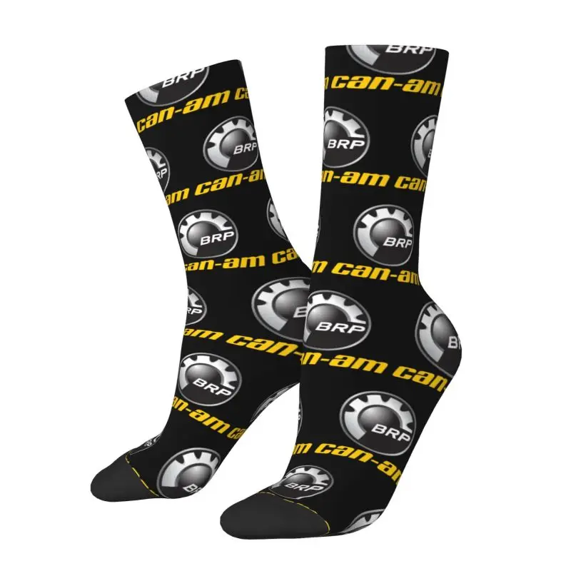 Fashion Printed Can Am BRP ATV Logo Socks for Men Women Stretch Summer Autumn Winter Crew Socks