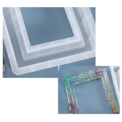 Resin Crystal Epoxy Mold Rectangular Photo Frame Decorations Casting Silicone Mould DIY Crafts Ornaments Jewelry Making DropShip