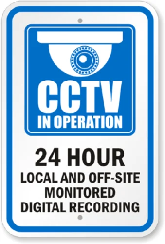 CCTV In Operation Sign Weatherproof Aluminum 8