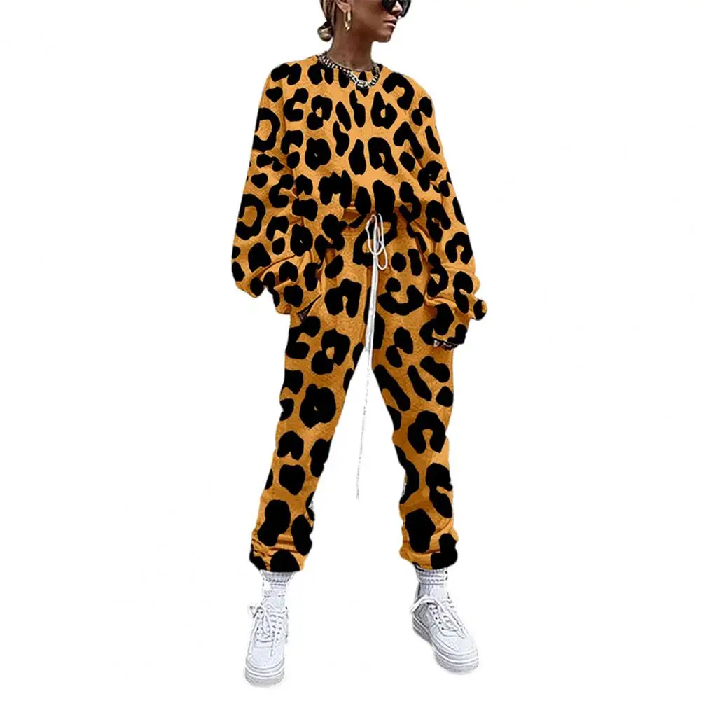 fall outfits women Leopard Tie Dye Tracksuit Two Piece Sets Female Casual Fashion Sportswear Streetwear conjuntos de pantalón