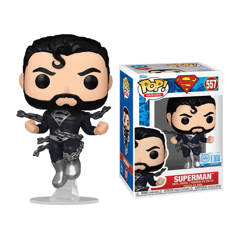 Genuine Edition FUNKO POP DC The New Adventures of Superman Black Superman Anime Decoration Ornament ModelToys Collectible Model - Image 4