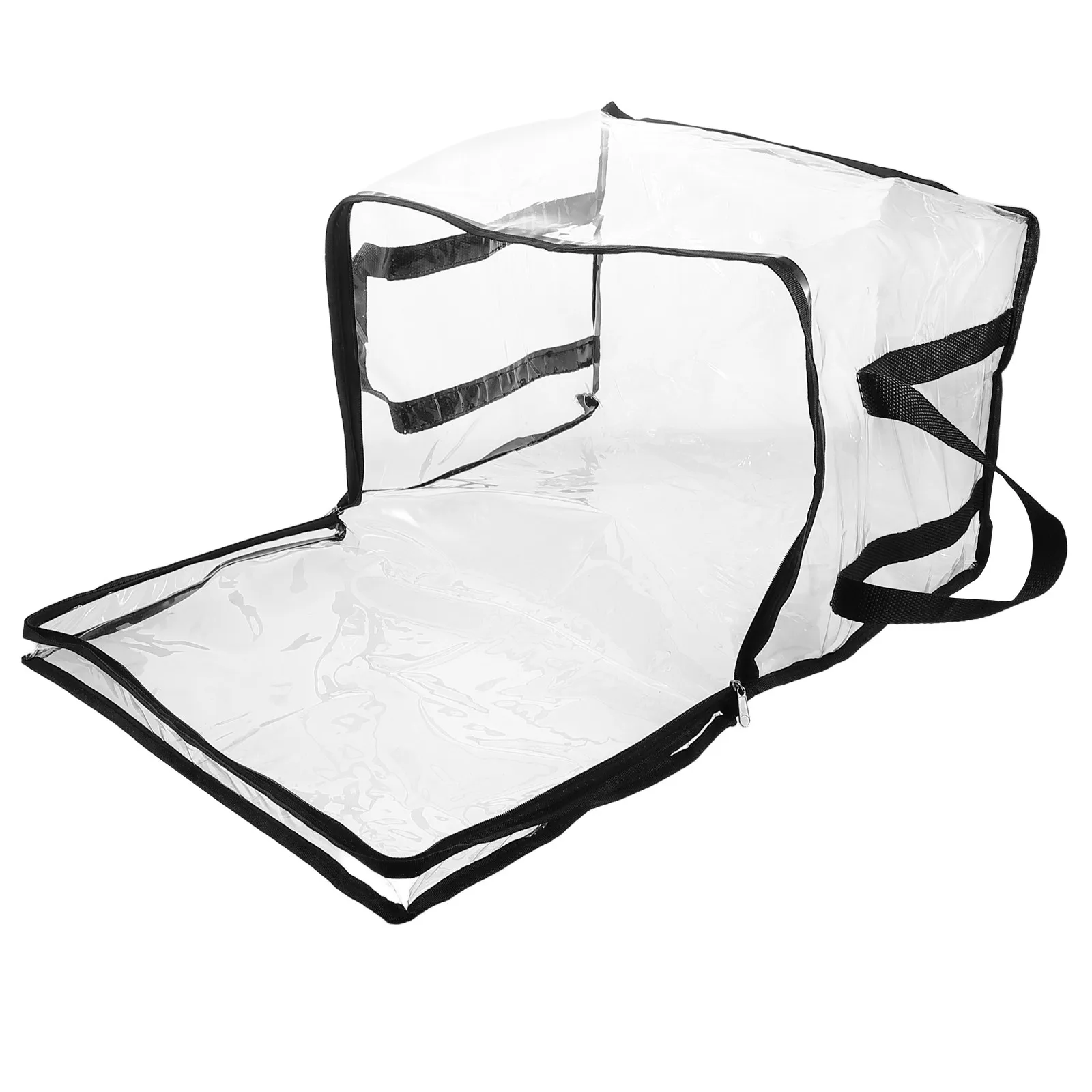 

Foldable Large Capacity Transparent Book Storage Box Waterproof Organizer Portable Clear Document Storage Container for Students