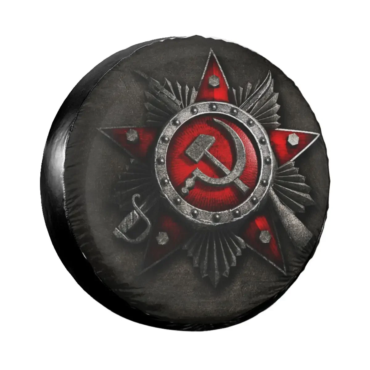 

Soviet Union USSR Russia Flag Spare Tire Cover Case for Mitsubishi Pajero CCCP Car Wheel Protectors Accessories 14" 15" 16" 17"