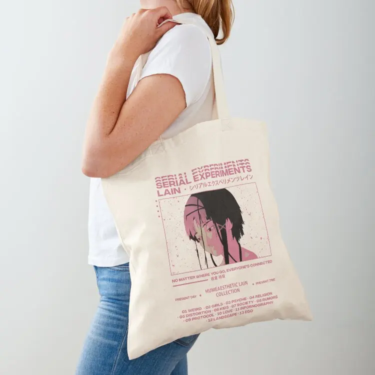 

Serial Experiments Lain Aesthetic Tote Bag large size bags personalized tote bag Women's shopper shopping bag logo