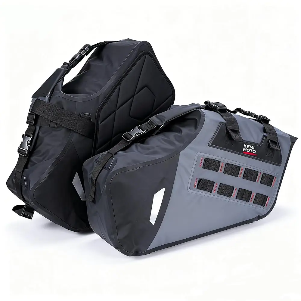 

Free Shipping IPX6 Waterproof Motorcycle Saddlebags PVC Soft Panniers Side Tail Bag 30L(15Lx2) Motorbike Dirtbike Dual Sport Bik