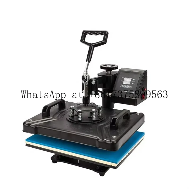 12x15 6 in 1 Sublimation Manual Heat Transfer Press Machine Printing T Shirt Plate Cap Mug Combo