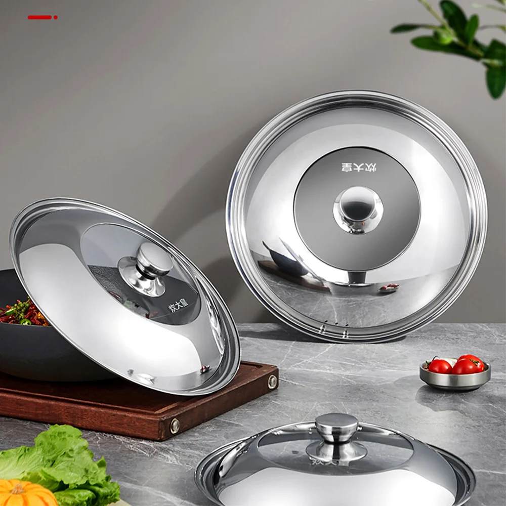 COOKER KING Sichtbarer Koch-Wok-Pfanne-Deckel, Edelstahl, universelle Pfannenabdeckung, sichtbarer, ersetzter Deckel zum Braten, Wok-Topf, hochwertige Kuppel