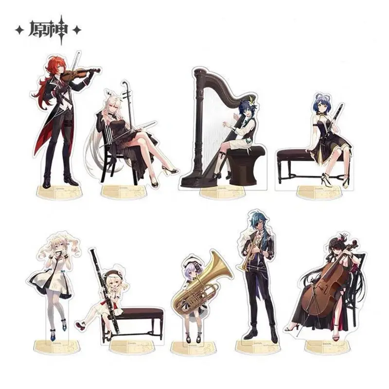 

Genshin Concert Symphony Into Dreams Acrylic Stand Model Plate Diluc Venti Barbara Klee Kaeya Qiqi Xiangling Beidou Anime Goods