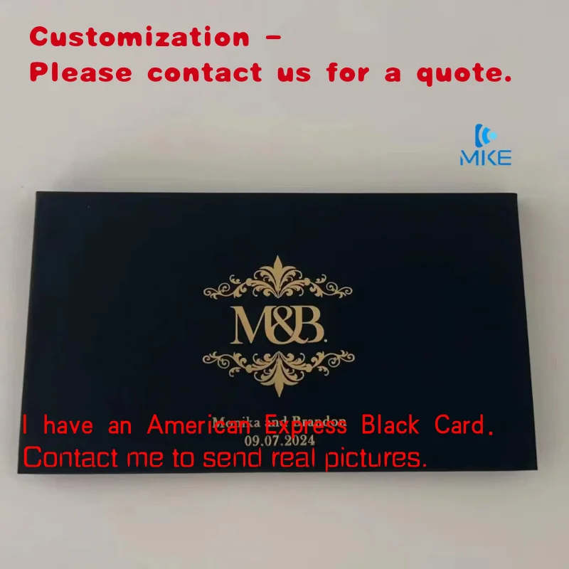 

custom.Metal Wedding Business Membership Card with + Box