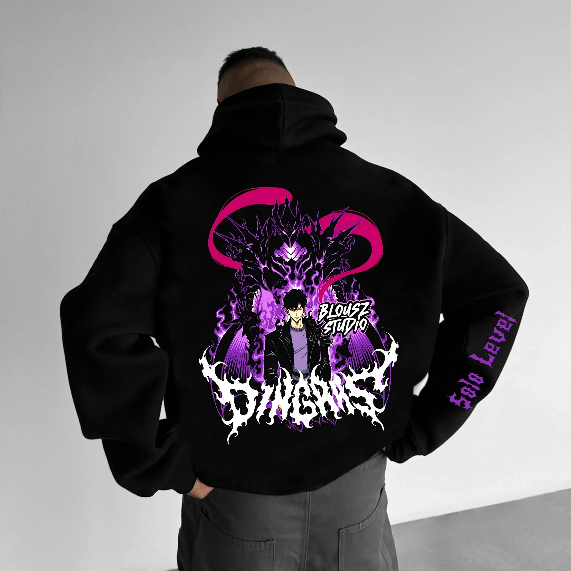 

Shadow Monarch Graphic Hoodie,Sweatshirt,Anime Merch,Japanese Harajuku Style,Urban Trend,Gothic,Hip Hop,Oversized Fit,Men,Women