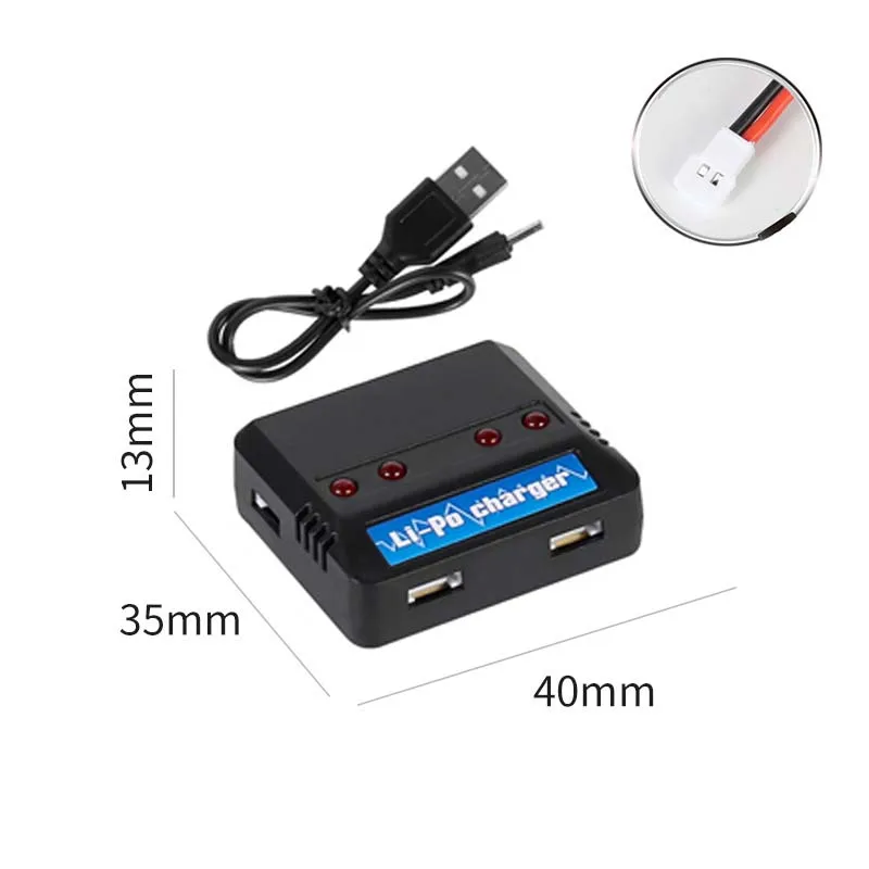 4 Buah Baterai Li-po 3.7V 650MAh + Pengisi Daya untuk SYMA X5C X5C-1 X5SW X6SW H9D H5C Suku Cadang Quadcopter 852540 Baterai Isi Ulang
