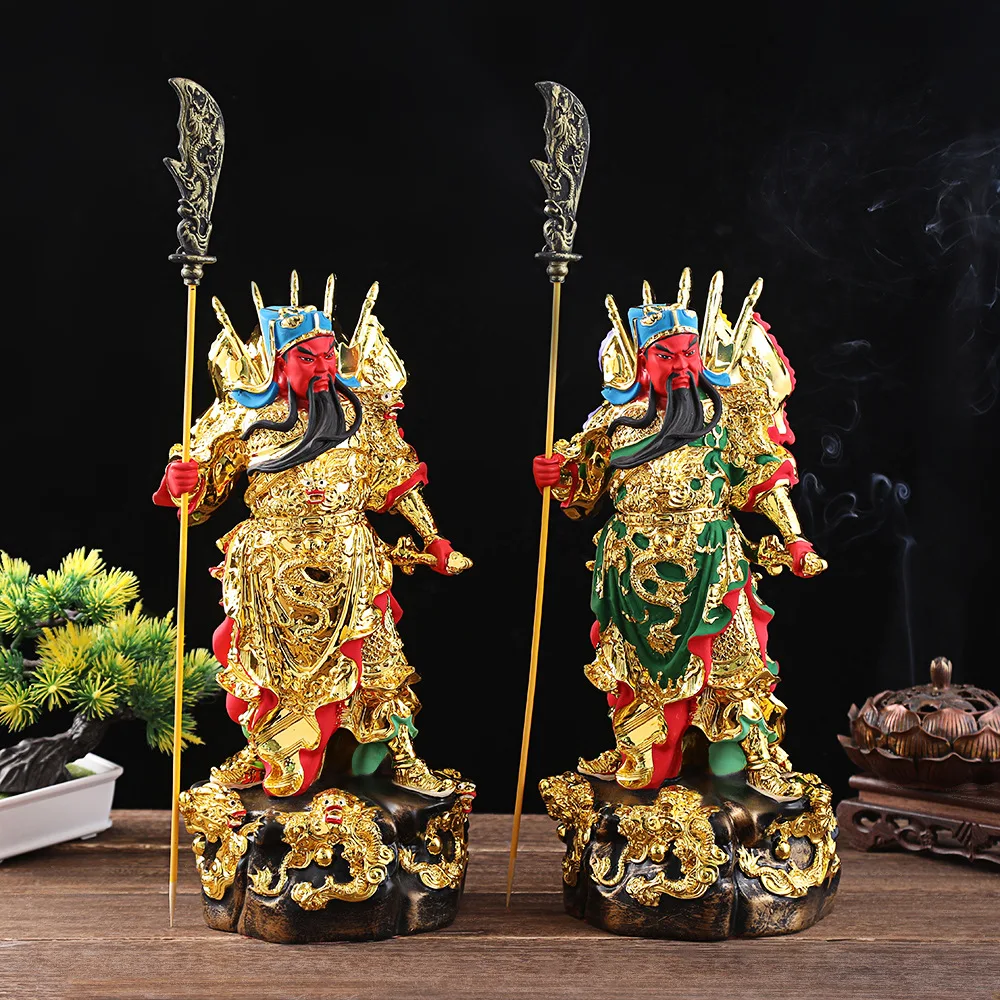 High Quality Resin Guan Gong Buddha Statue Home Offerings Arts God of Fortune Decor