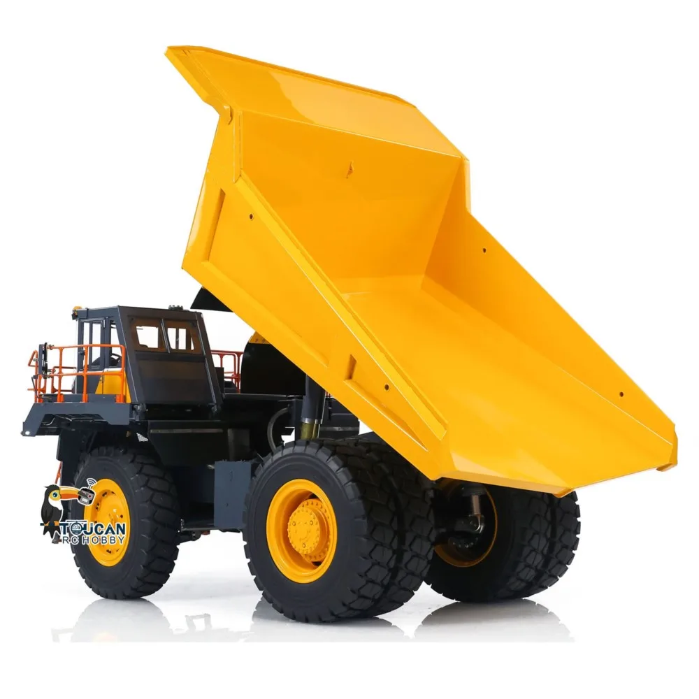 LESU R110E RC Metallo Idraulico Mining Camion Macchina Pesante 1/16 Telecomando Dumper Elettrico Ribaltabile Modello Luce THZH1306
