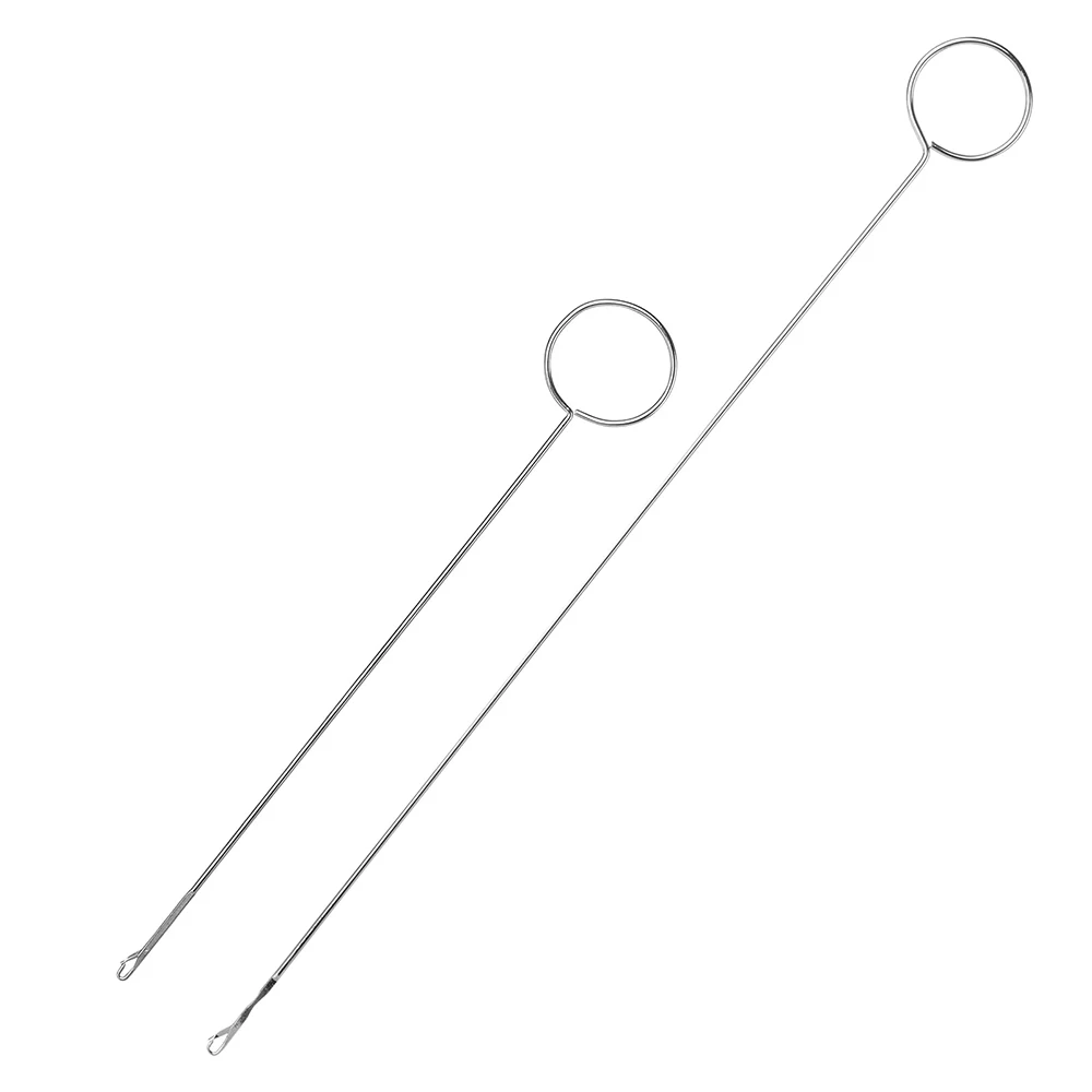 Gancho giratorio de bucle de costura de acero inoxidable, 1 Uds., 17,5 y 26CM, con pestillo para correas de tubo de tela, tiras de cinturones, herramienta de costura de tejer DIY