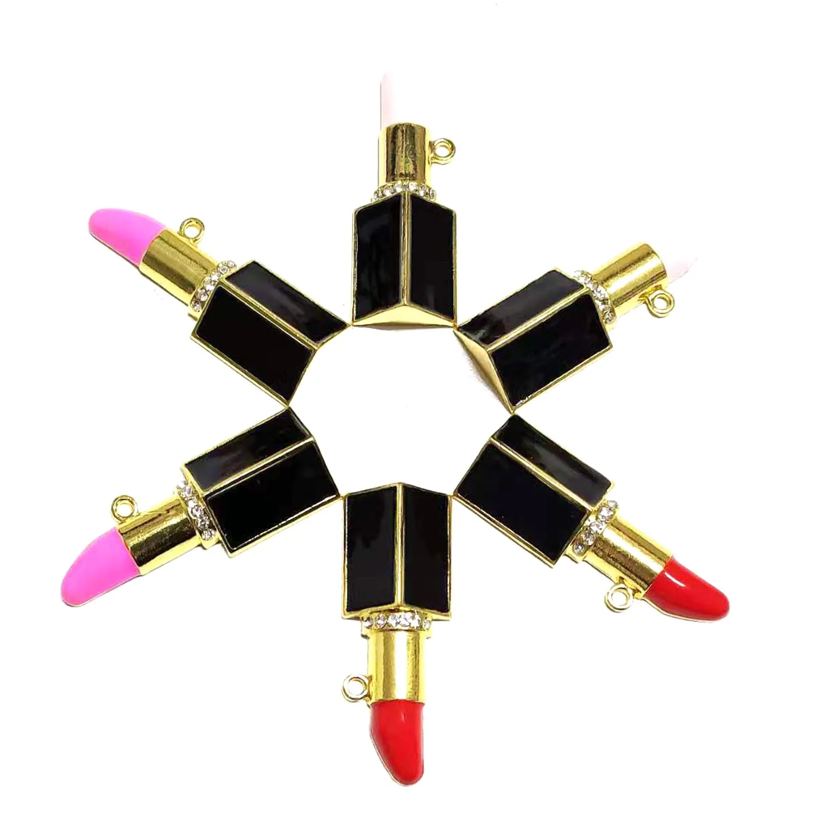 

30Pcs Drop Oil Red Lipstick Pendant Charms For Women Necklace Bracelets Jewelry Making Accessories LP0013-LP0014