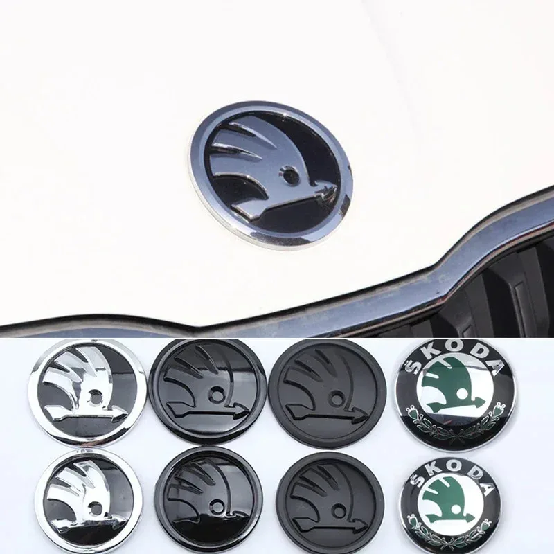 

ABS автомобильная передняя и задняя эмблема, наклейка с логотипом, Стайлинг для SKODA Octavia Rapid Fabia Laura Superb Kodiaq Karoq, сменные аксессуары