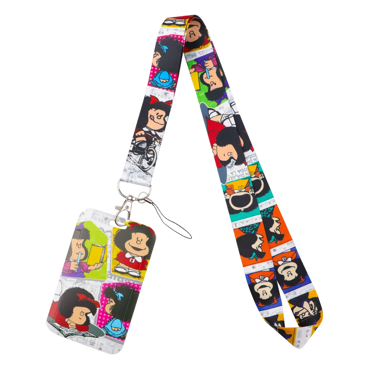Cartoon-Mädchen-Kartenhalter-Lanyards: Schlüsselband, Halsband, Ausweishalter, Schlüsselanhänger, ID-Kreditkartenhülle, Buskartenhülle, Umhängeband, Lanyard – Detail 5