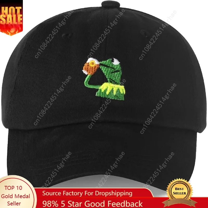 

Adjustable Kermit The Frog Embroidered Baseball Cap - Unisex Classic Dad Trucker Hat