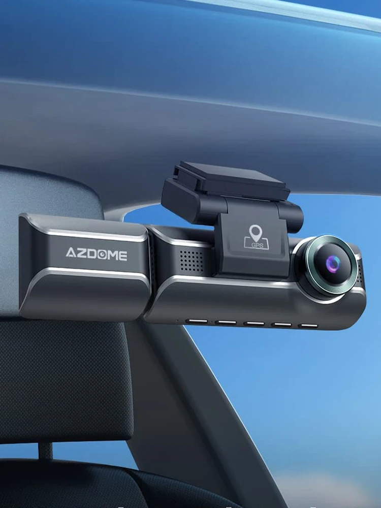 AZDOME Dash Cam M550 4K+2.5K Built-in GPS WiFi Car Dash Camera Front Inside Rear 3 Way IR Night Vision Car DVR Support Rear Cam