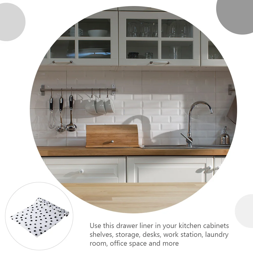 

1 Roll Waterproof Shelf Liner Cabinet Mat Drawer Liner Kitchen Fridge Closet Pad Flexible Cut Easy Use Fridge Liners