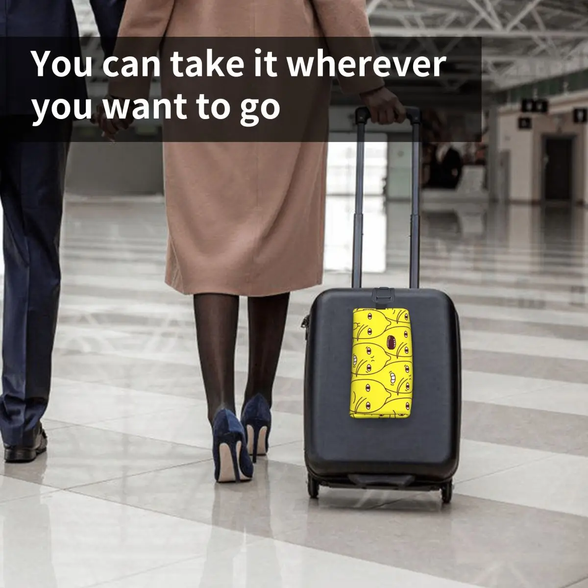 Lemongrab-bolsas de cosméticos para mujer, bolsa organizadora de maquillaje de viaje, almacenamiento de artículos de tocador, estuche para lápices