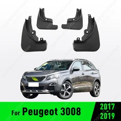 For Peugeot 3008 Mk2 GT 2017 2018 2019 Fender Mudguard Mud Flaps Guard Splash Flap Mudguards Car Accessories