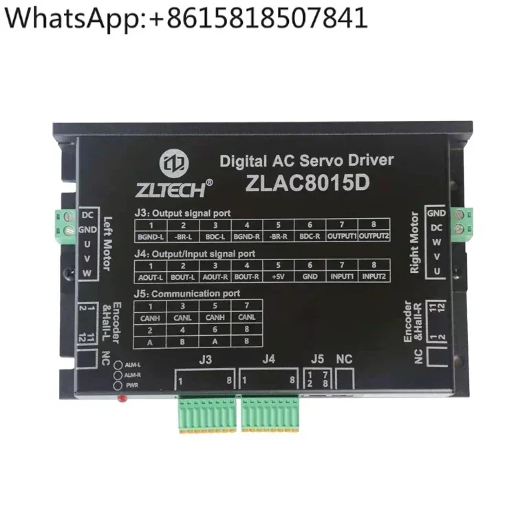 CAN bus CiA301 CiA402 RS485 modbus-RTU 3 phase 24V 48V dual-channel 30A 500W brushless AGV AC servo motor amplifier driver