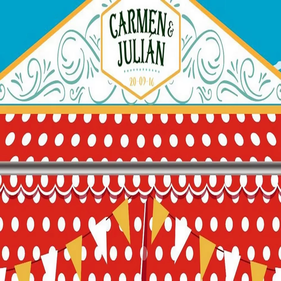 custom Photocall Boda Feria Abril April Fair Exposition backdrop High quality Computer print party background