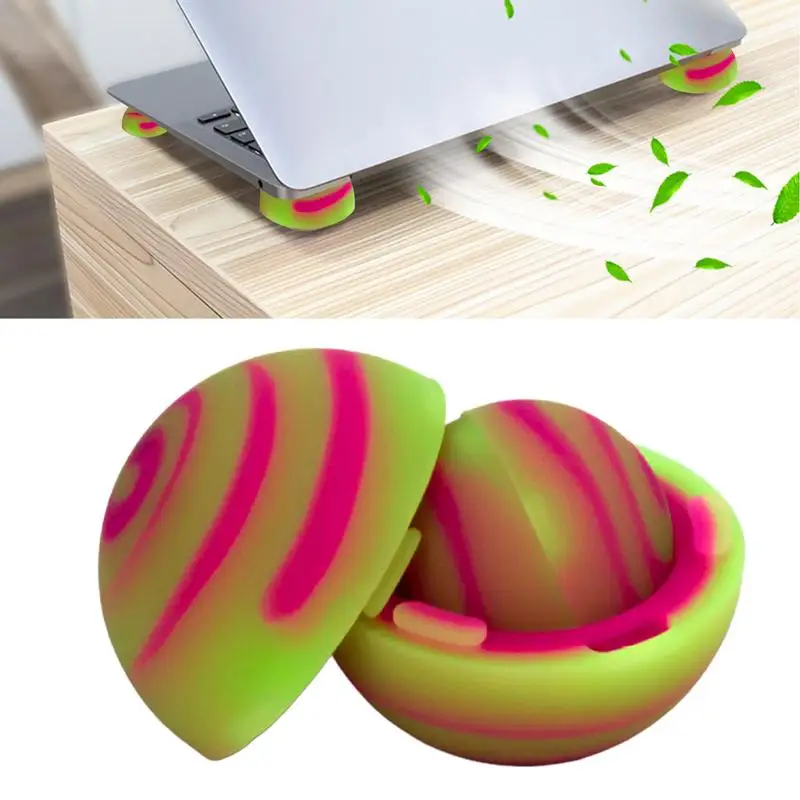 Silicone Mini Laptop Cooling Ball Notebook Portable Cooler Stand Feet Skidproof Pad Heat Reduction For Notebook Universal