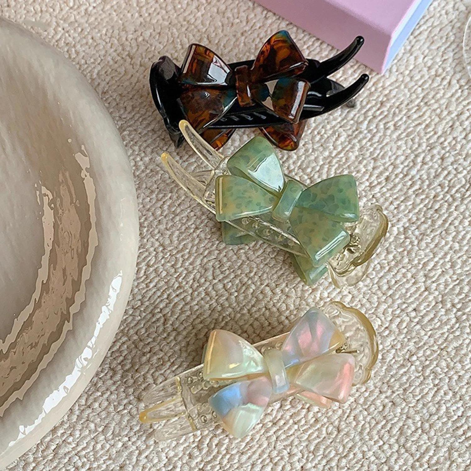 

Зажим для волос контрастных цветов, зажим-бант для мытья лица, модные темпераментные аксессуары для волос для женщин, 1 шт.