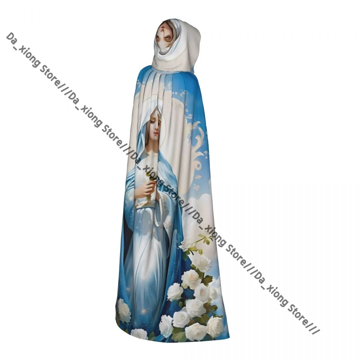 Our Lady Of Guadalupe Virgin Mary Jesus Witch Cloak Halloween Cosplay Costume Adult Unisex Cloak Retro Ages Cape