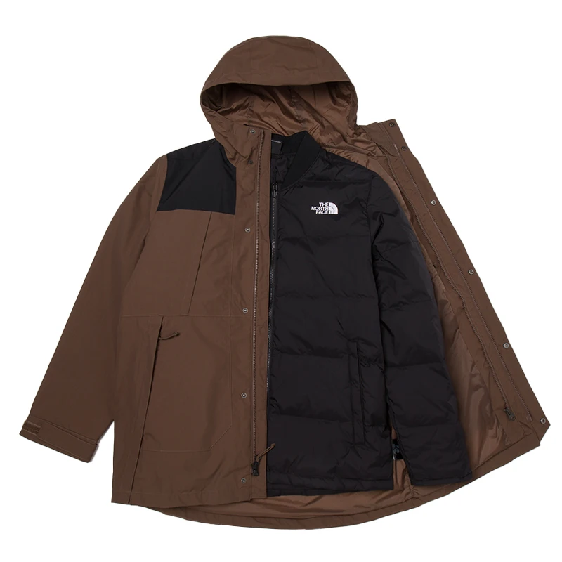 The North Face Chaqueta cortavientos cómoda, elegante y cálida para hombre con diseño de colores contrastantes, chaqueta informal de invierno 81Nh5Ex