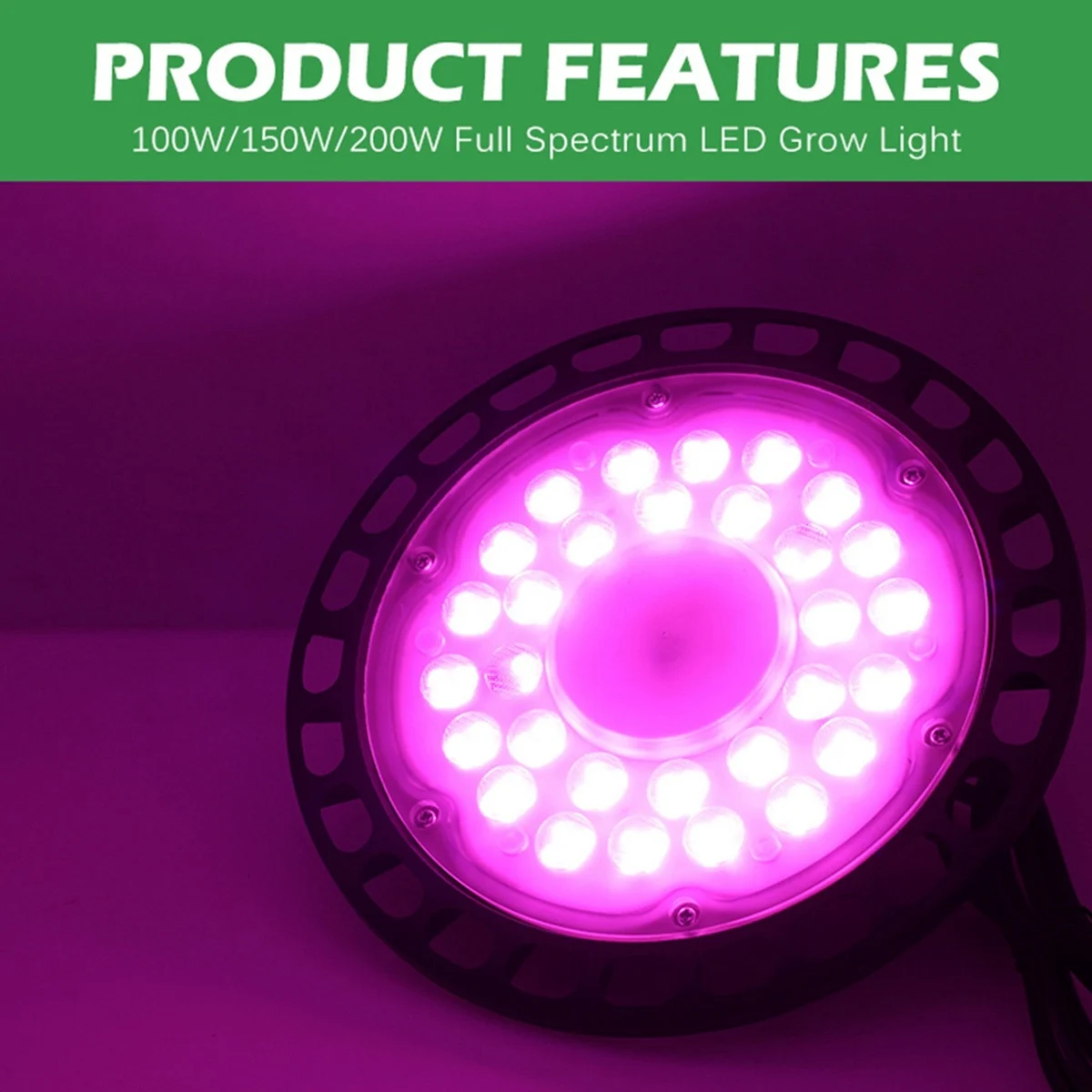 

Retail LED Grow Light Full Spectrum UFO Phyto Lamp Waterproof For Plant Factory Greenhouse Hydroponic Seedling
