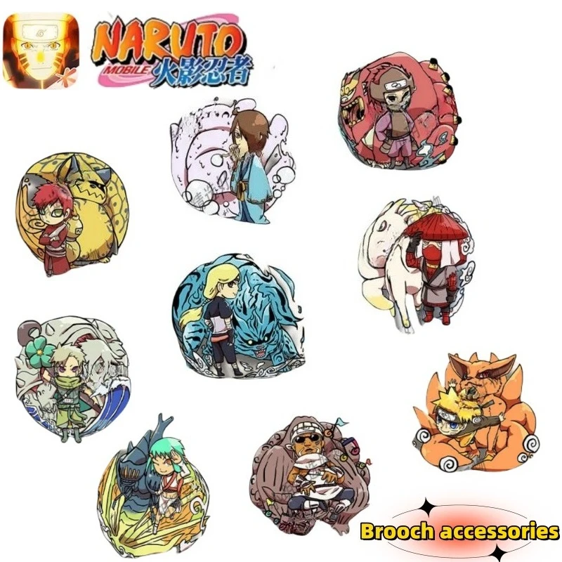 

Naruto Uzumaki Naruto Uchiha Sasuke Anime peripherals badge brooch student school bag clothes individuality decoration pendant