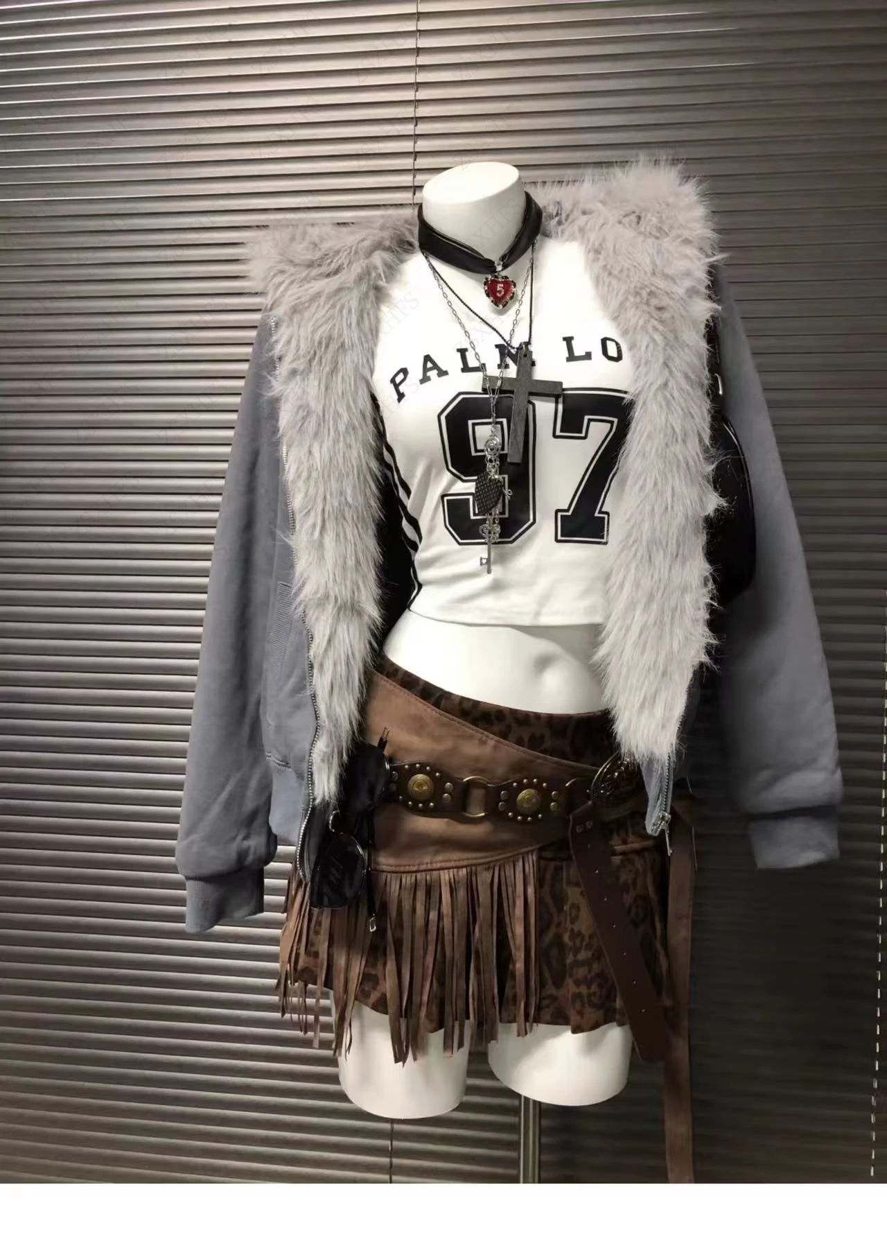 Sudadera con capucha estética con cremallera para mujer, ropa de invierno con letras ajustadas Punk de calle alta, Tops góticos de Corea de gran tamaño, sudadera Y2k