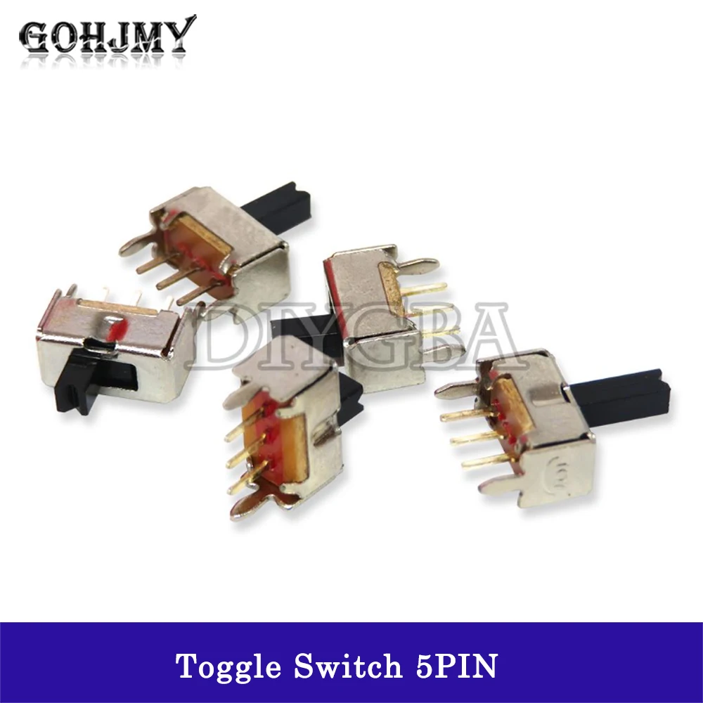 20pcs/lot SS12D07VG2 SS12D07VG3 SS12D07VG4 SS12D07VG5 SS12D07VG6 toggle switch 5PIN 1P2T