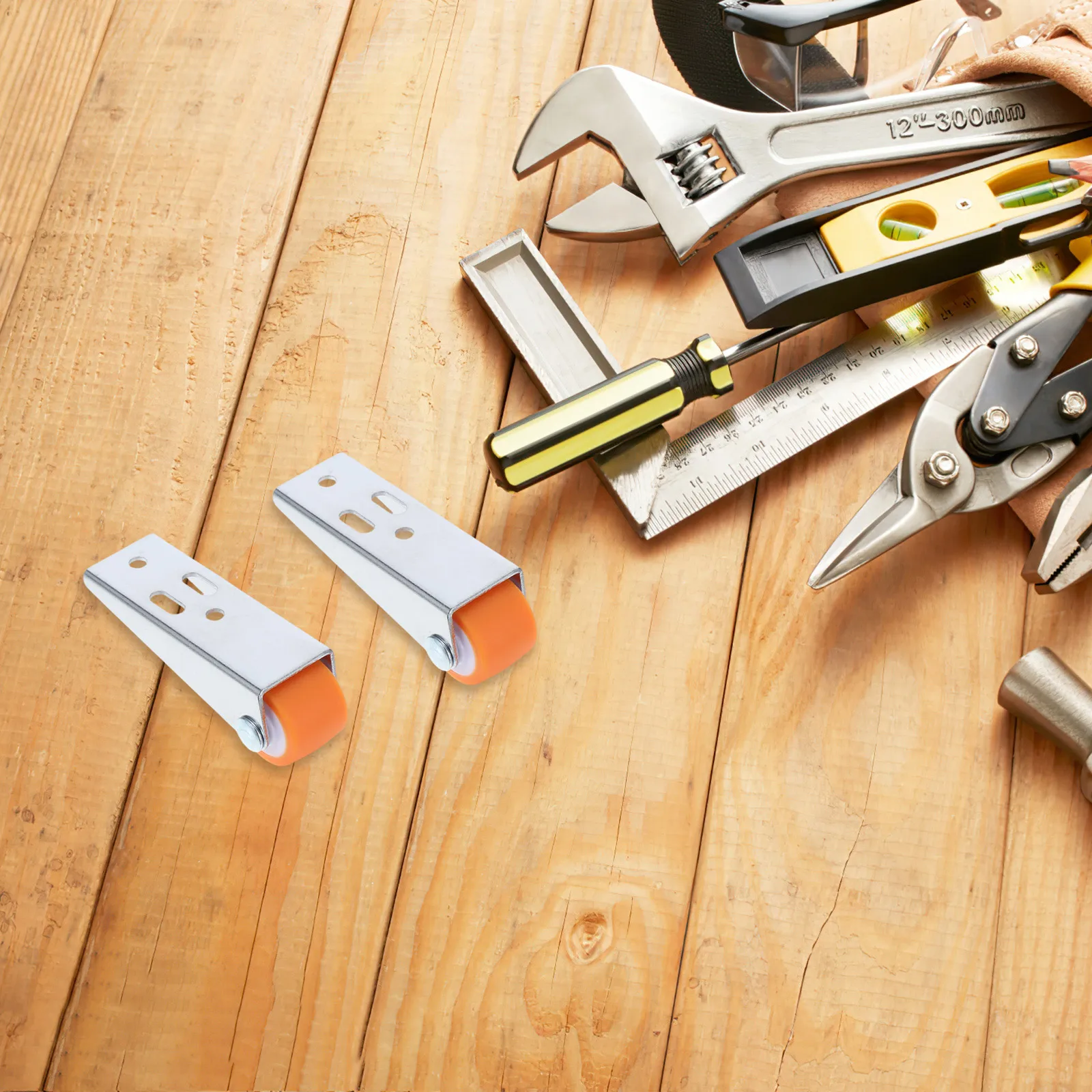 

2Pcs Sliding Door Bottom Pulley Wood Door Roller Wheels Side Mounted Vertical Support Wheel High Load Capacity Smooth Sliding