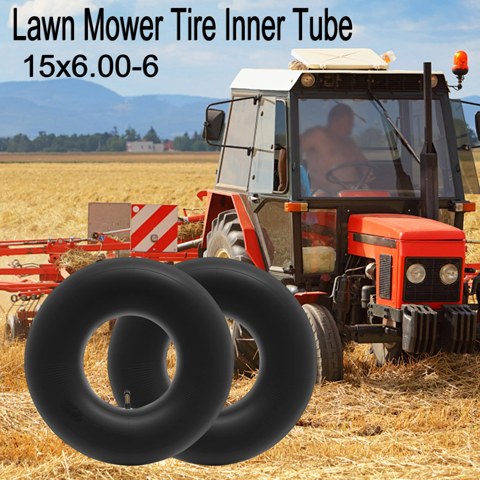 

15x6.00-6 Butyl Inner Tubes Premium Replacement 6.00/6.50-6 Lawn Mower Tire Tubes for Snow Blowers, Go Karts, Golf Carts, Wheelb