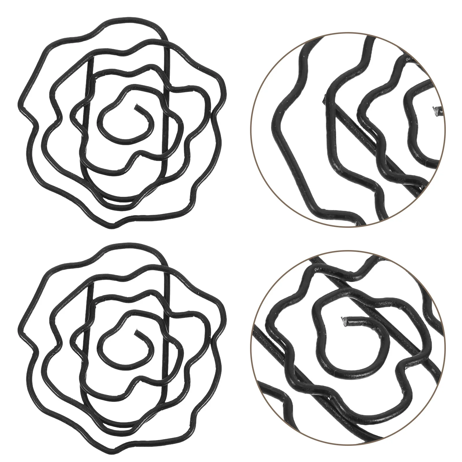 50 قطعة من مشابك الورق الإبداعية بتصميم وردي على شكل زهرة علامات صفحة معدنية لمكتب المدرسة والمنزل ومنظم المستندات وعلامات التبويب المخططة