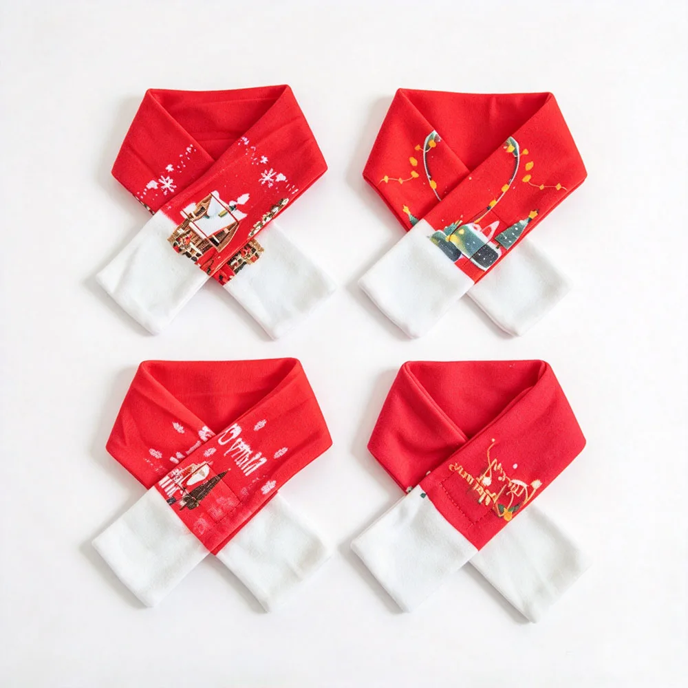 2 stuks kerstsjaal in willekeurige kleuren, feestelijke sjaal met een print van een zwanenhals, decoratieve sjaal als accessoire voor een feestkostuum, voor 23.