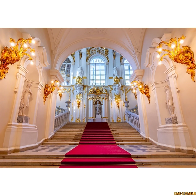 Palace European Style Retro Building Theme Photography Backdrops Props Theater Opera Old Church Photo Studio Background EE-01