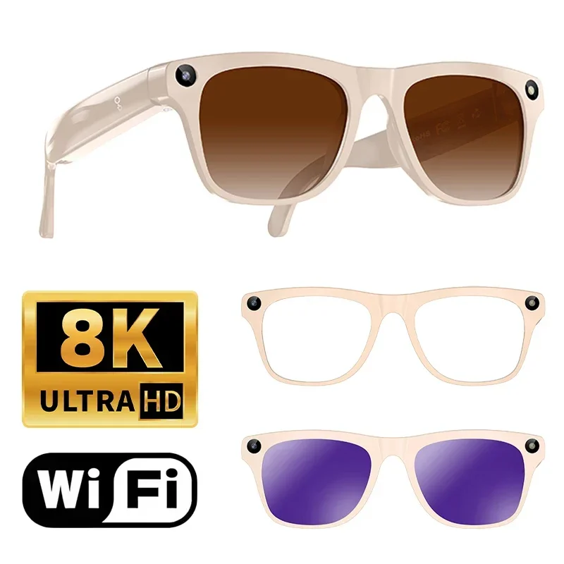 Lenovo Neue Verbesserte Smarte KI-Brille 1600W HD 8K Aufnahmekamera Foto Sprachanruf Übersetzung Bluetooth KI-Motorradbrille