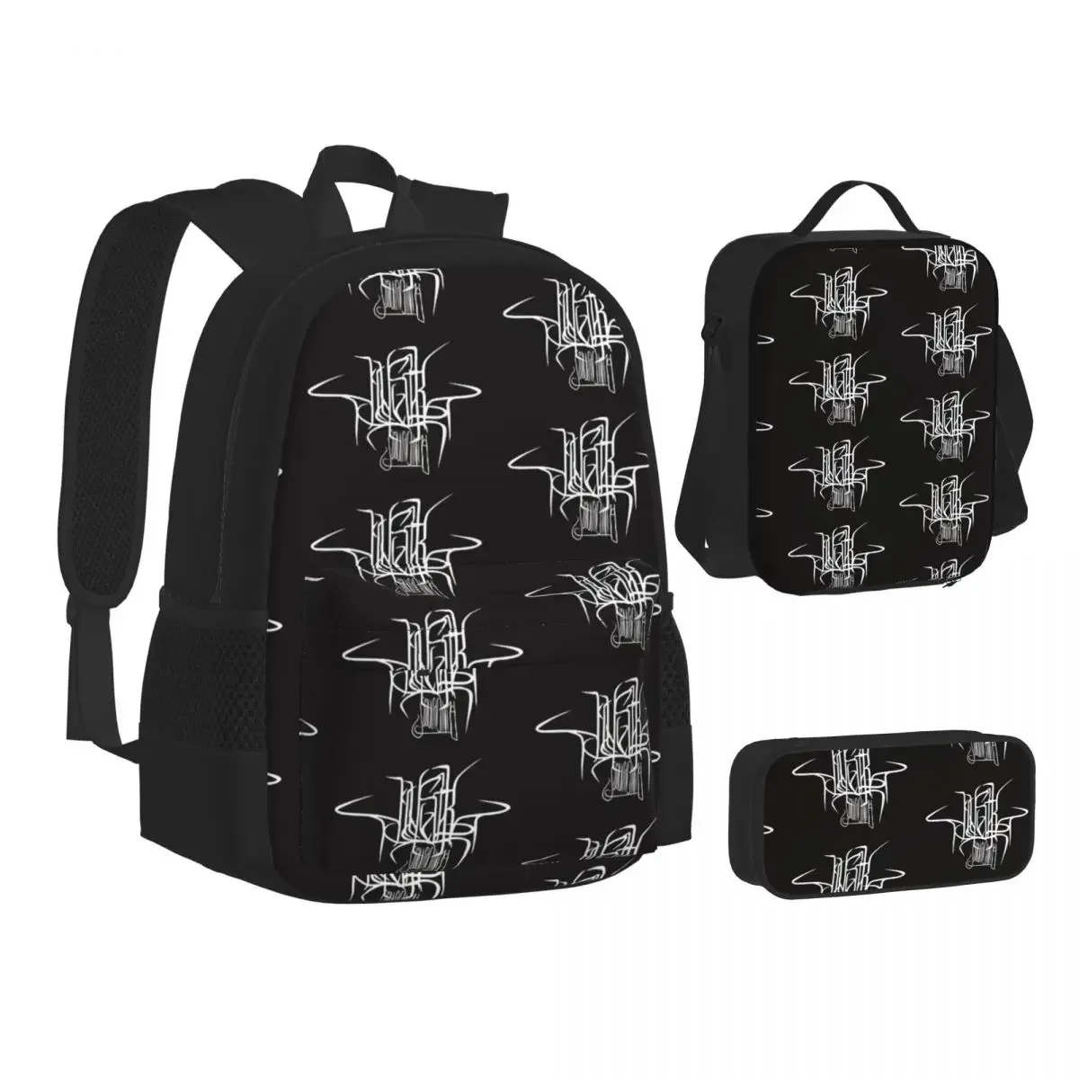 

WhoteonBlack S9L Backpacks Boys Girls Bookbag Students School Bags Cartoon Kids Rucksack Lunch Bag Pen Bag Three-Piece Set