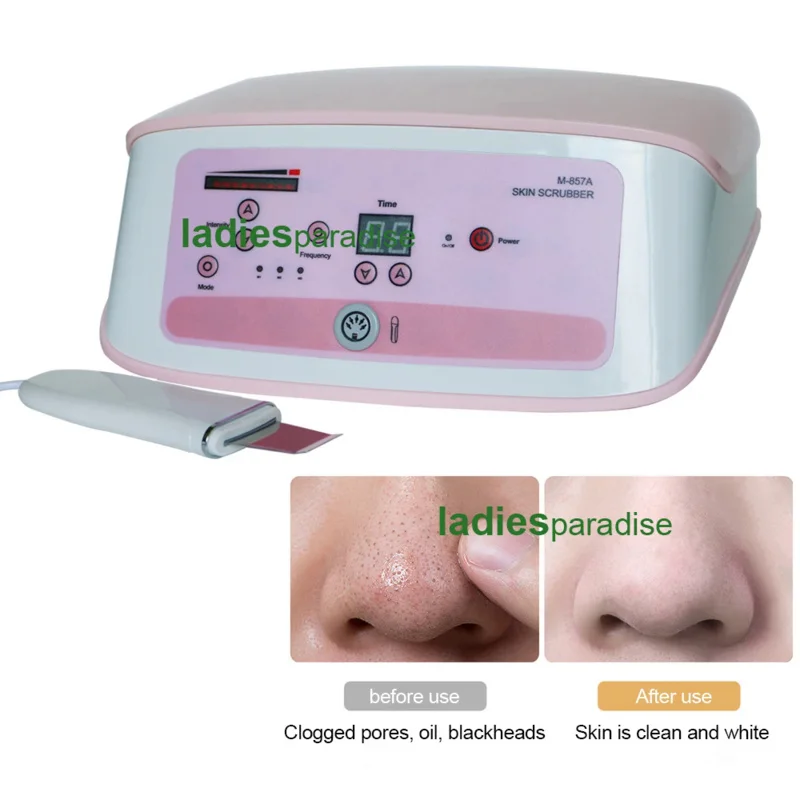 High Power Ultrasonic Skin Scrubber Vibration Deep Face Blackhead Cleaning Peeling Shovel Facial Pore Cleaner Lift Machine