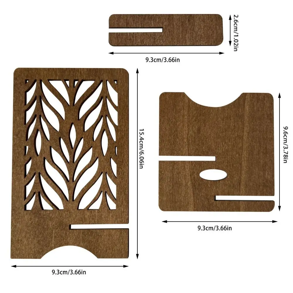 Home Decor Hollow Desktop Phone Holder Boxwood Leaves Pattern Stand Bracket with Charging Port Stable Cellphone Standing Women